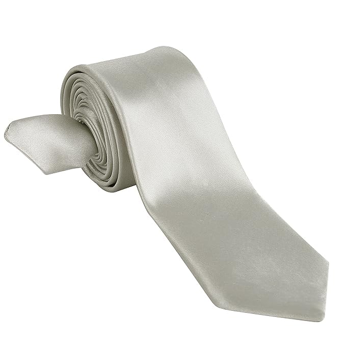Silver-Slim-Tie